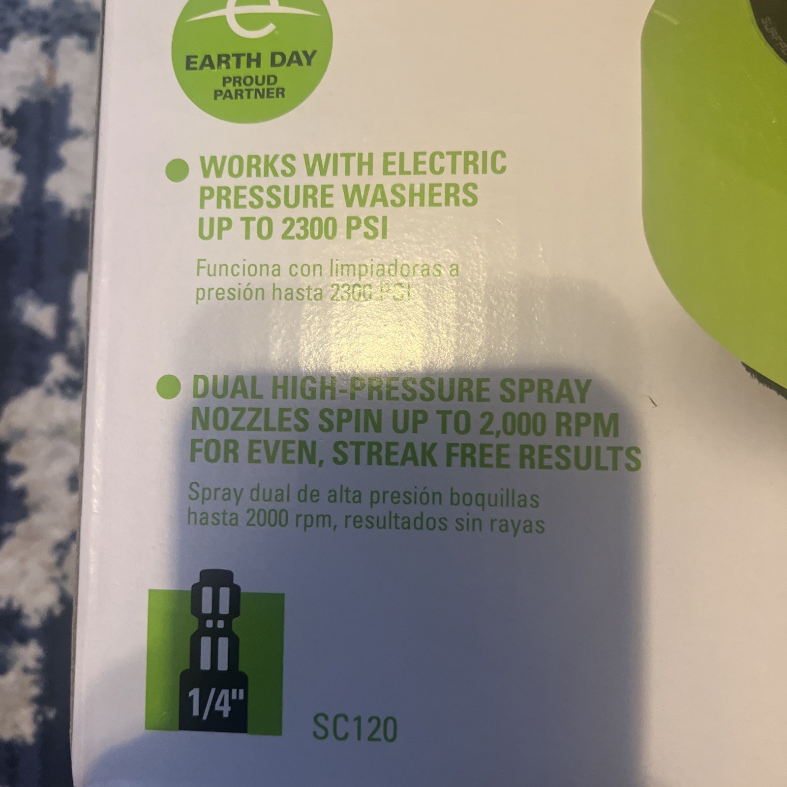 Greenworks Pressure Washer Attachment 12″ Rotating Surface Cleaner 2300 PSI NIB