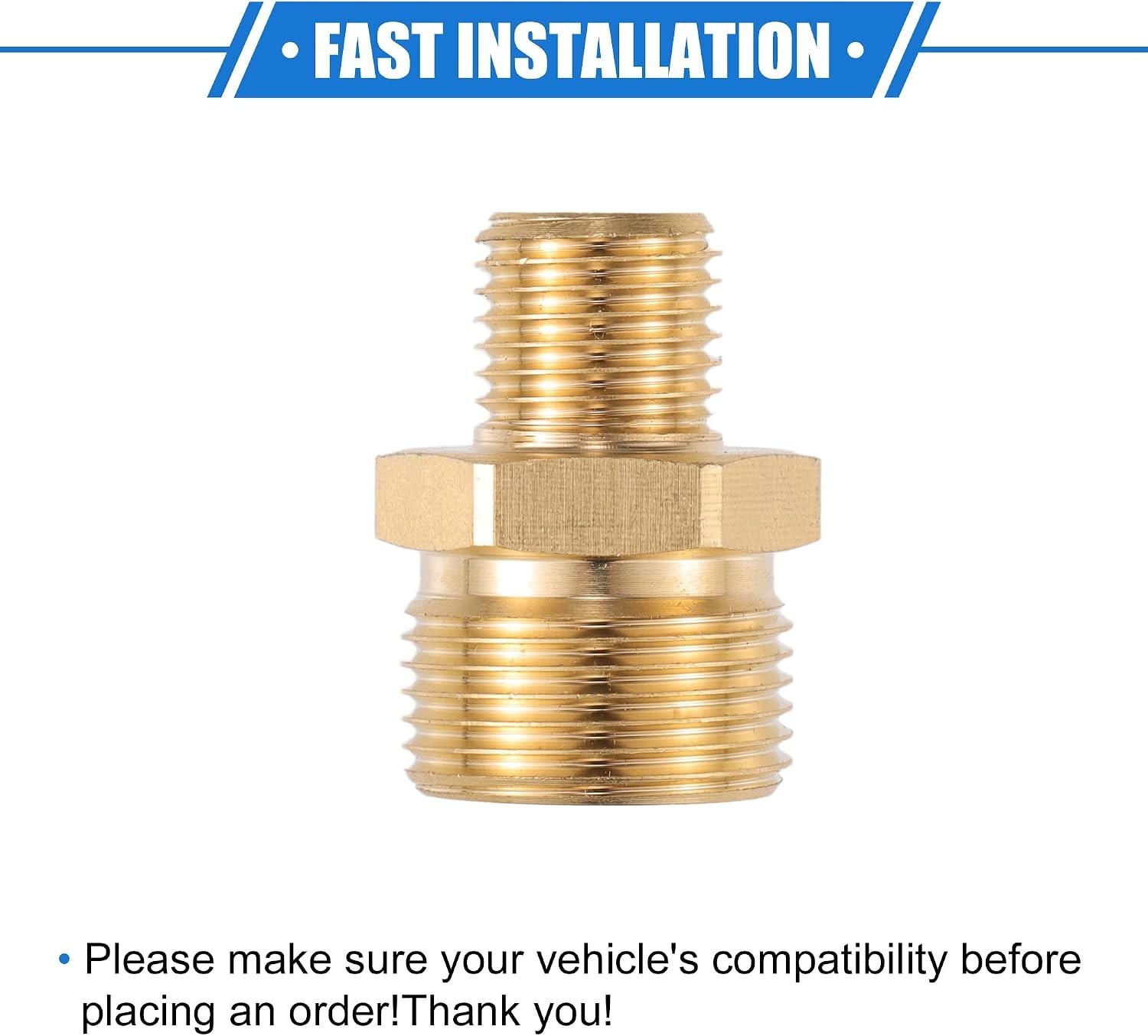 Pressure Washer Connector M14x1.5 to 14mm M22x1.5 Male Brass Adapter 1pc
