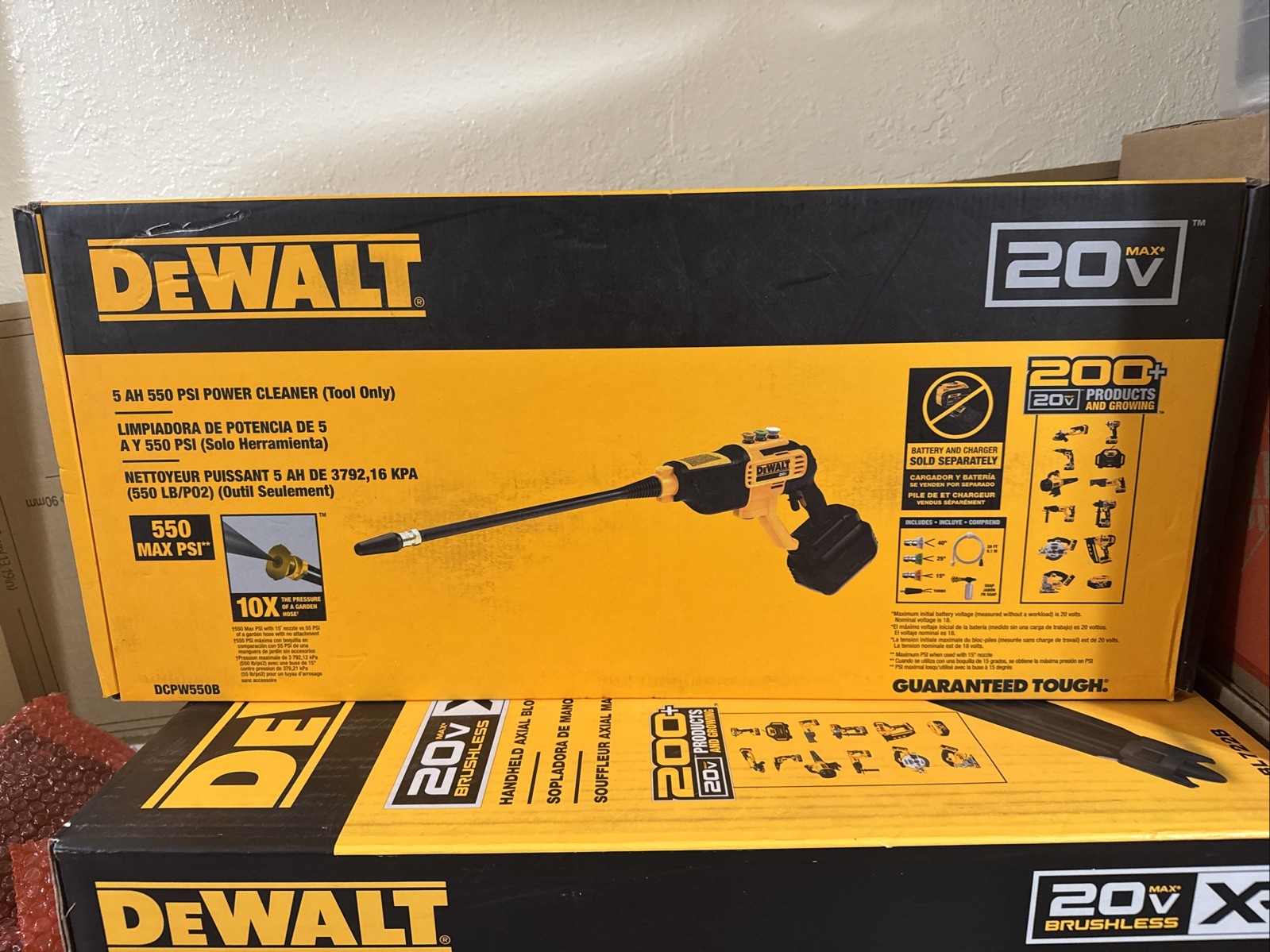 DeWalt DCPW550B 20V MAX 550 PSI Cordless Power Cleaner Tool Only – New in Box