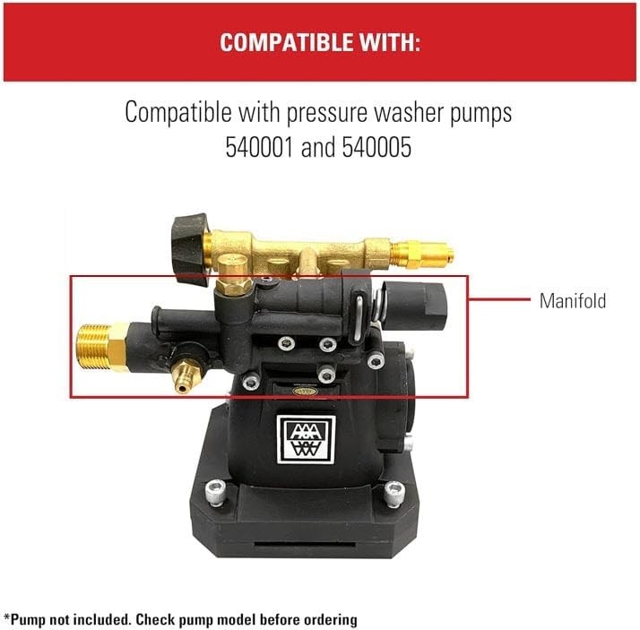Complete Manifold Replacement Kit for AAA Axial Cam Pressure Washers – Black