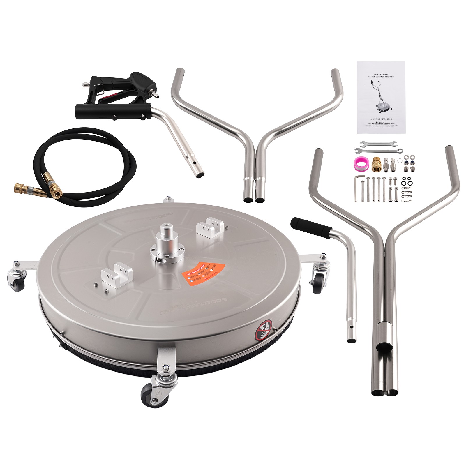 30 inch Pressure Washer Surface Cleaner 6000 PSI 3/8″ Quick Connect Plug