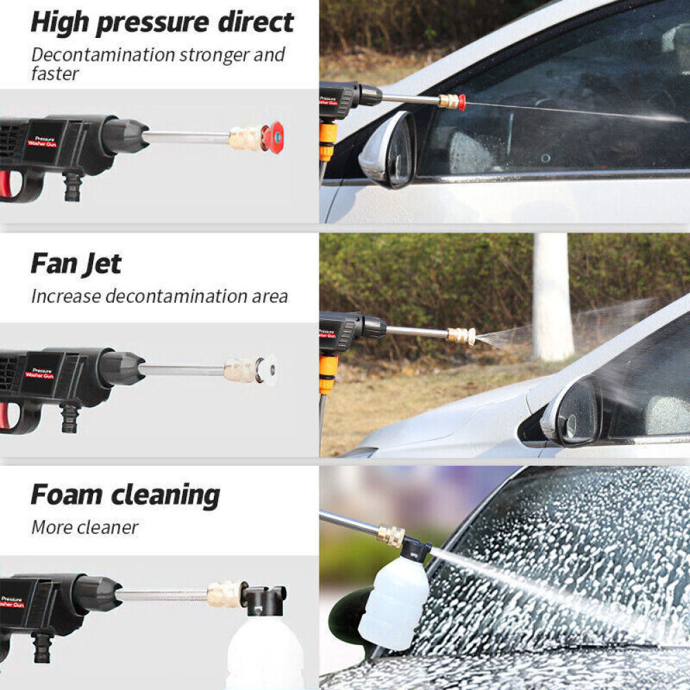 For Makita 18V Cordless High Pressure Washer Gun Set Water Car Jet Wash Cleaner