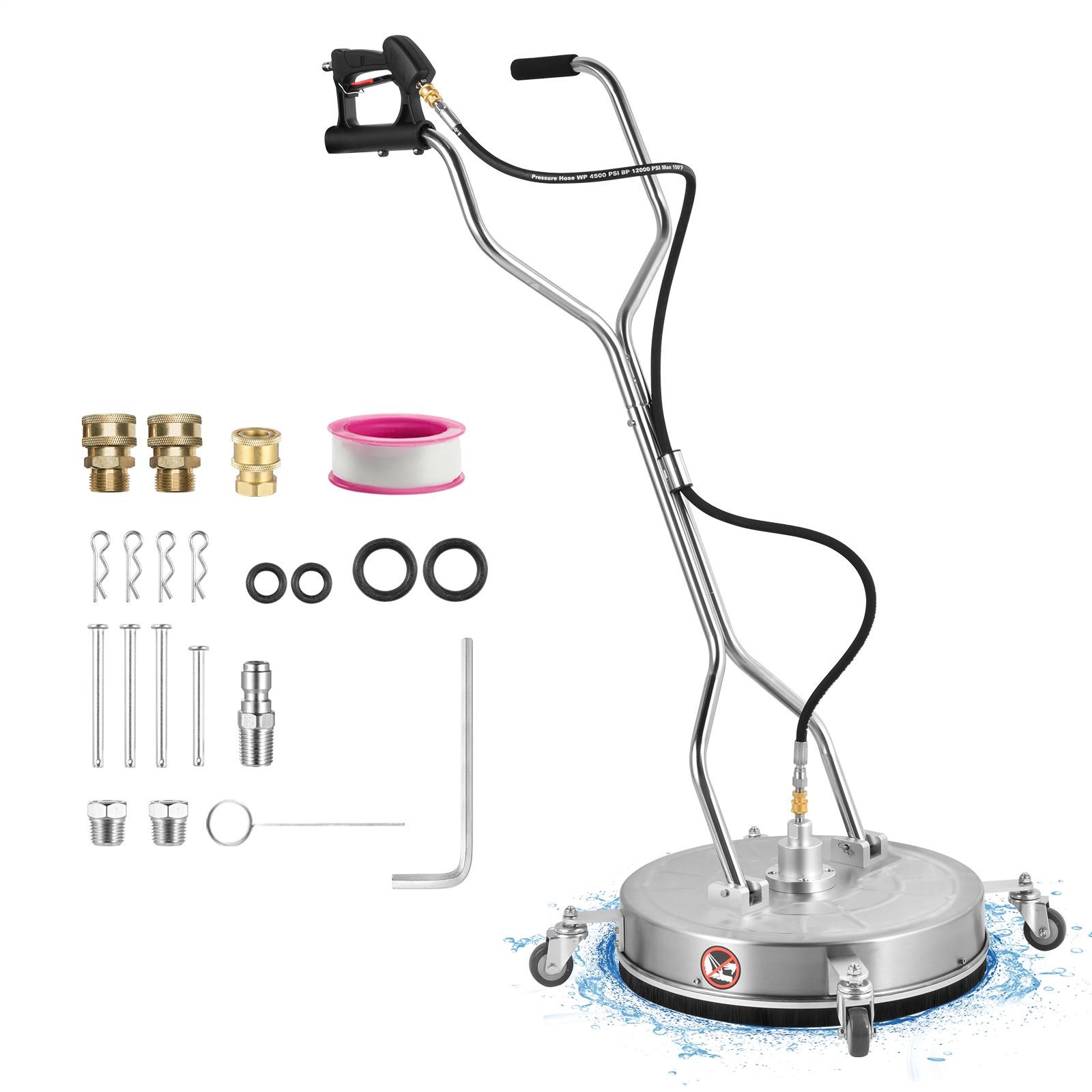 24″ Stainless Steel Commercial Dual Handle Power Washer Surface Cleaner 4000PSI