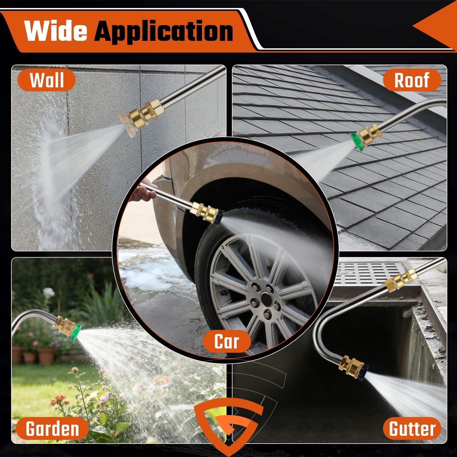 Gutter Cleaning Tool Extension Wand Lance Rod High Pressure Washer Roof Cleaner