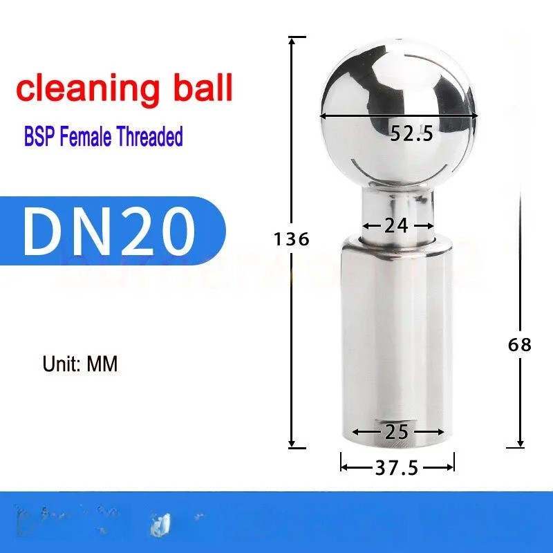 1PCS Rotary Spray Ball Cleaning Head 1/2″ 3/4″1″ 2″ Rotating Tank Washing Nozzl#