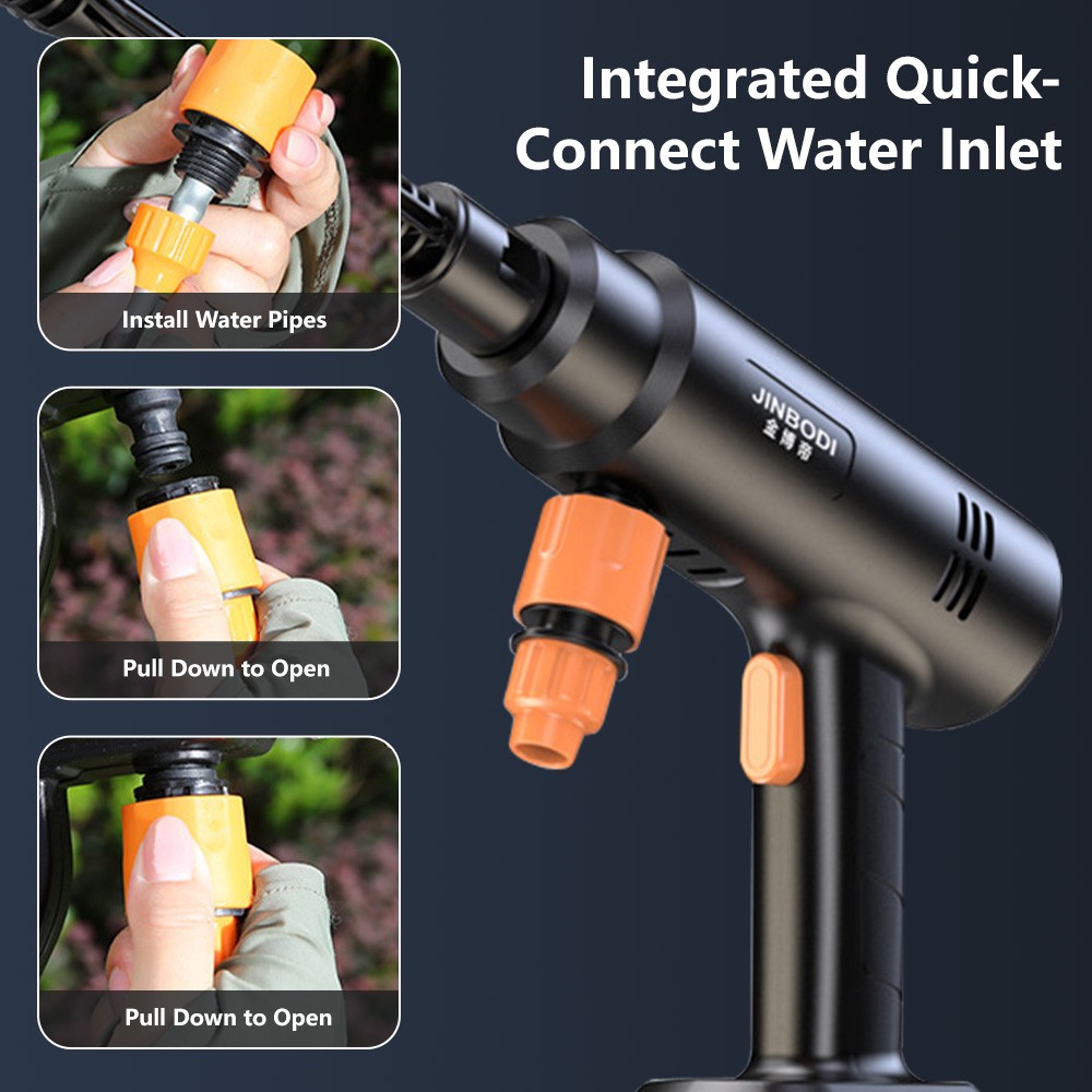 300W Car Wash Water Gun Electric Car Wash Tool Portable Wireless Washing Machine