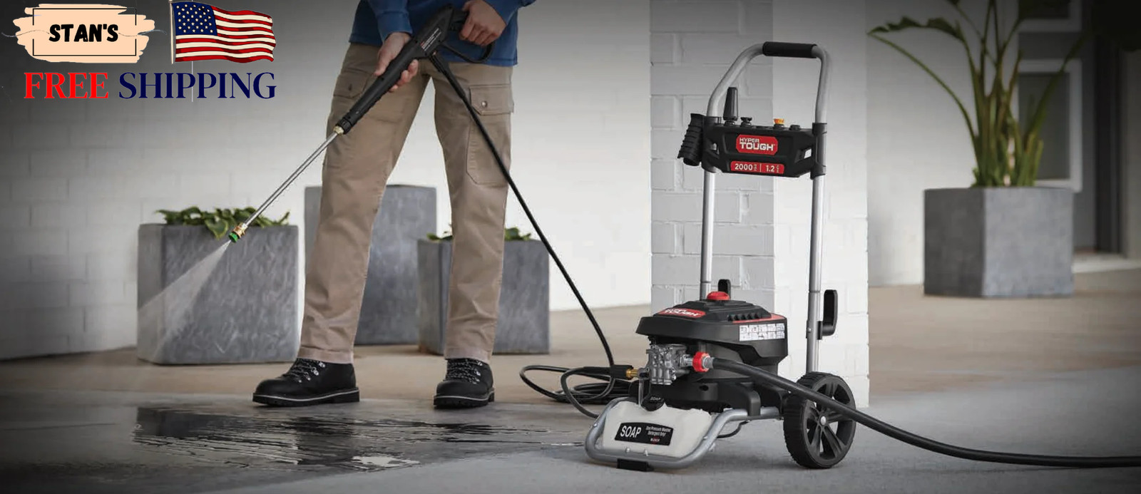 2000 PSI at 1.2 GPM 120 V Electric Powered Cold Water Pressure Washer FREE SHIP