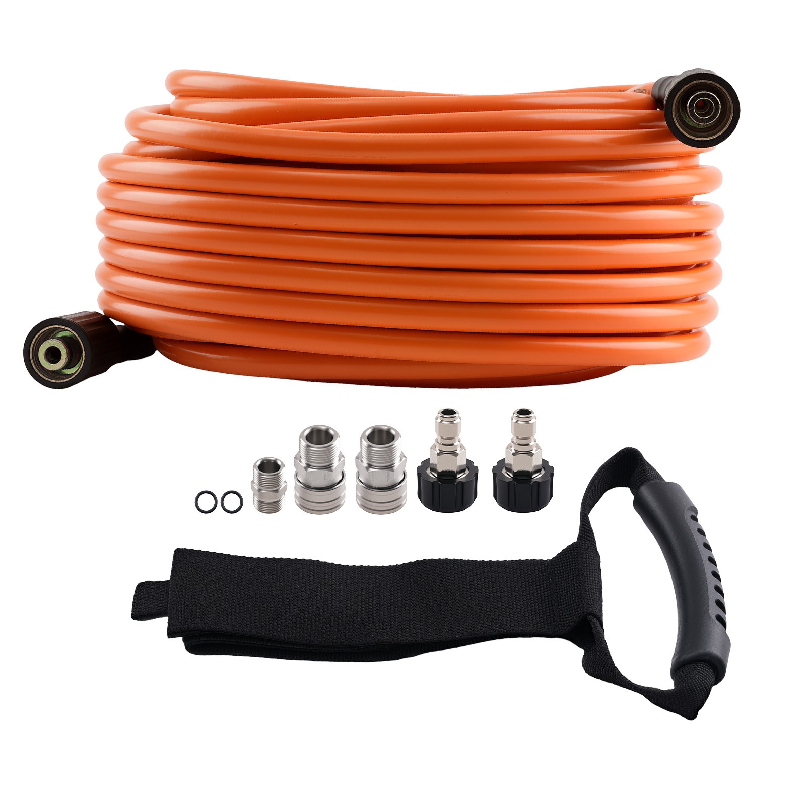 1/4″ Pressure Washer Hose 100FT 5800PSI Flexibility w/ M22 14mm to 3/8″ Adapter