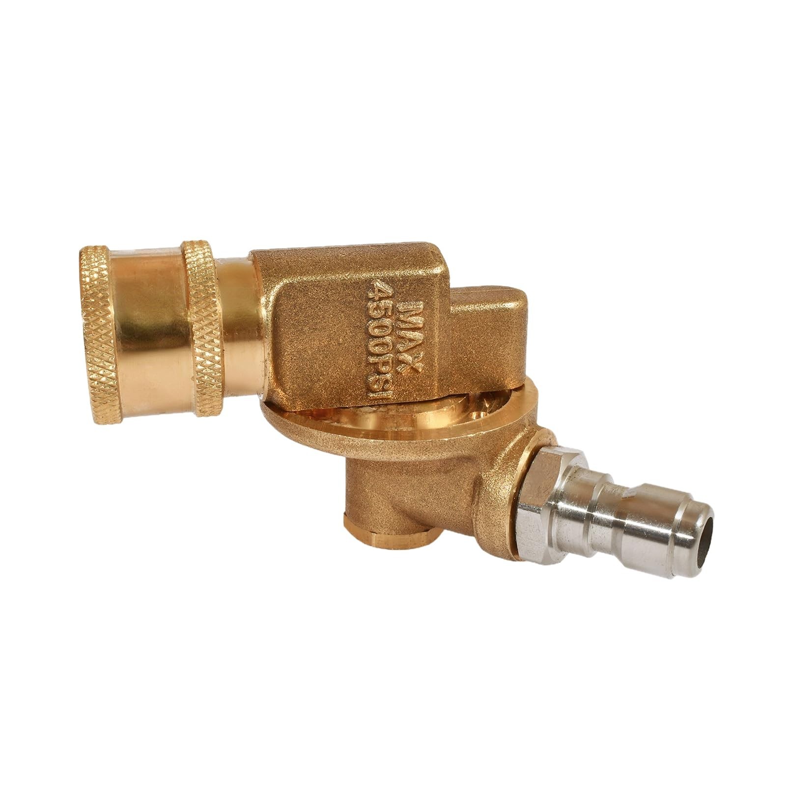 Pressure Washer Pivoting Coupler 1/4” Quick Connect 240° Rotation for Gutter & H