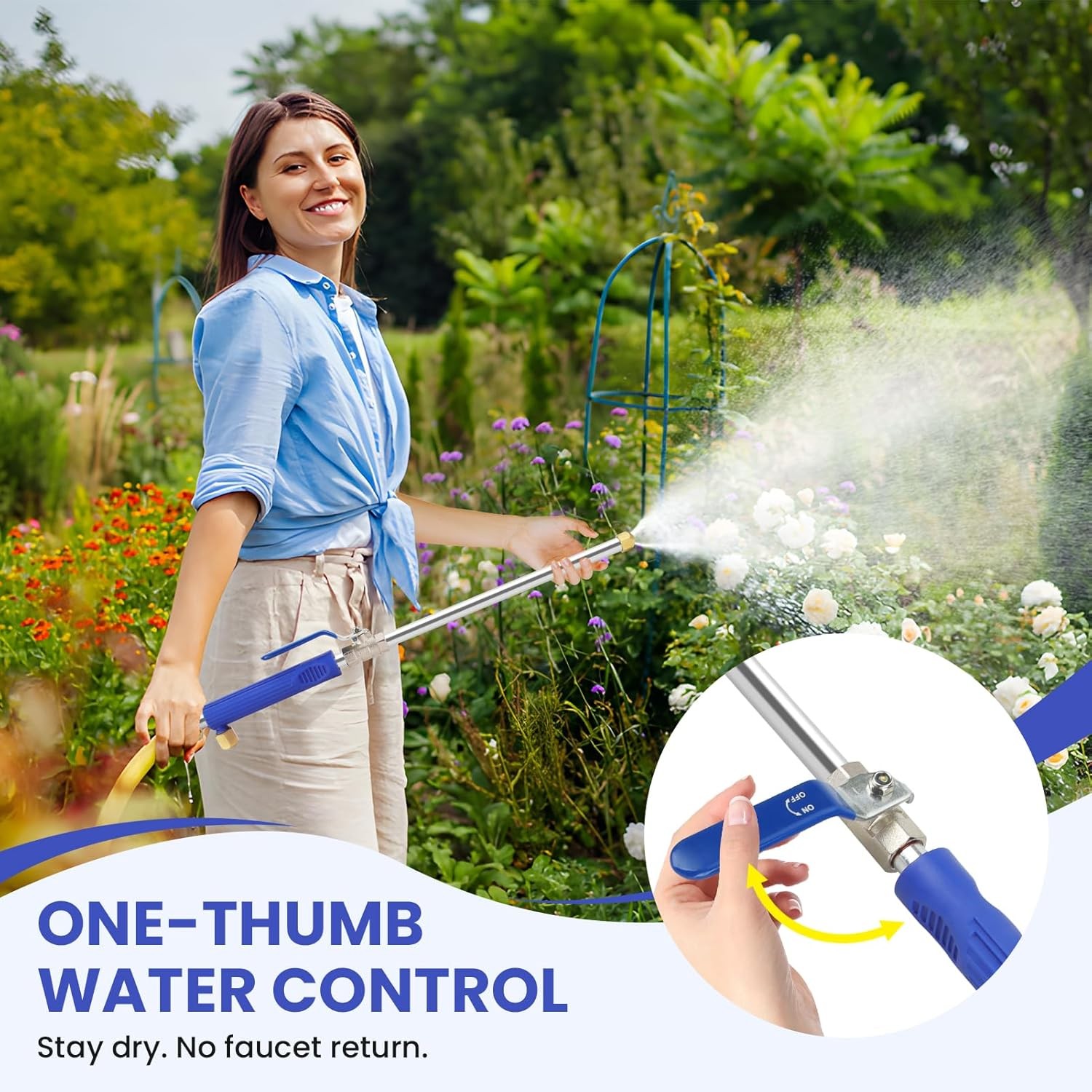 5000 PSI Jet Nozzle for Garden Hose with 2 Nozzles & Quick Connectors