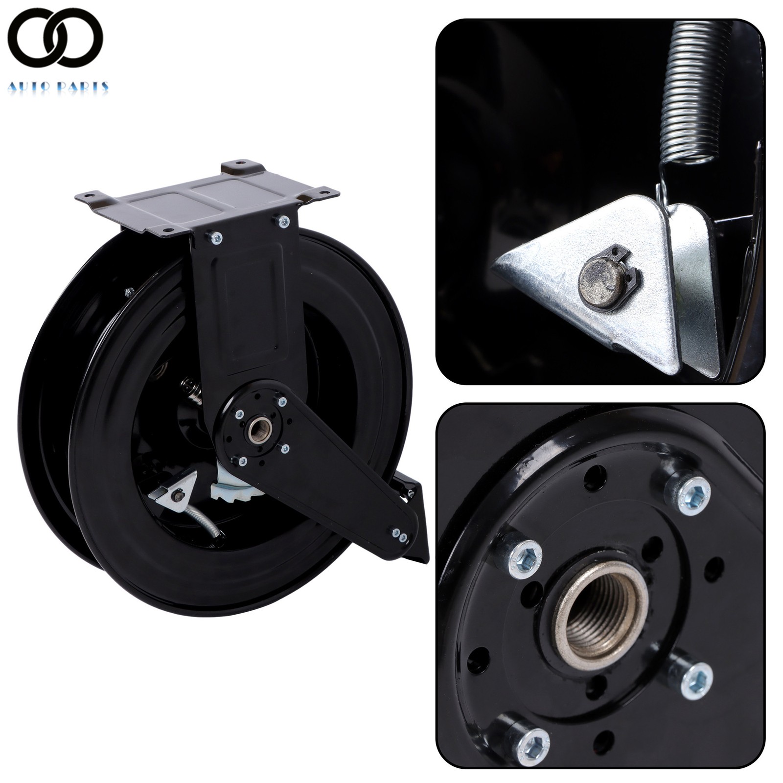 3/8″×50 FT Steel High Pressure Washer Hose Reel with Swivel Arm 4000 PSI