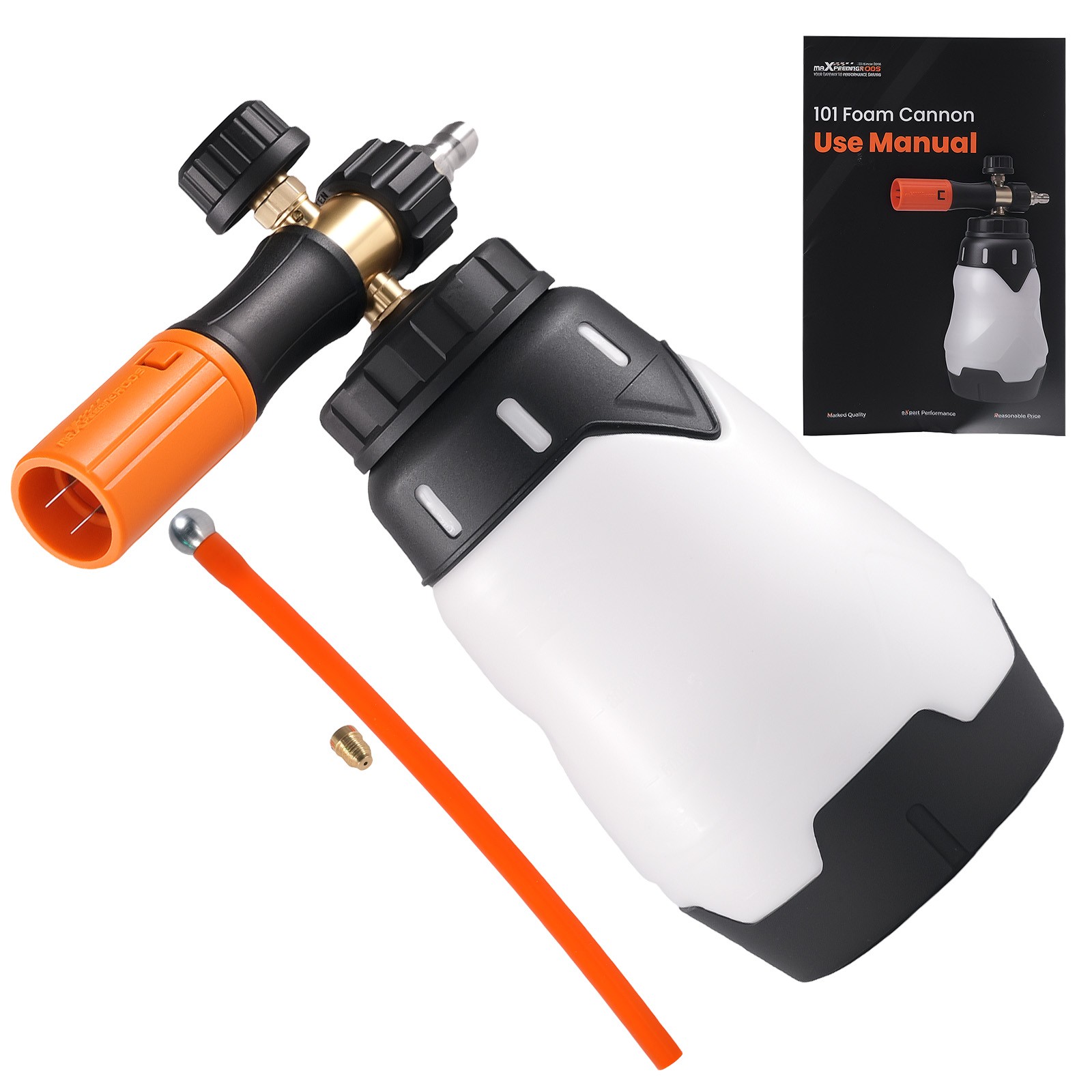 Pressure Washer Foam Cannon 1.3L for Adjustable Nozzle 1/4″ QC Thick Snow Foam