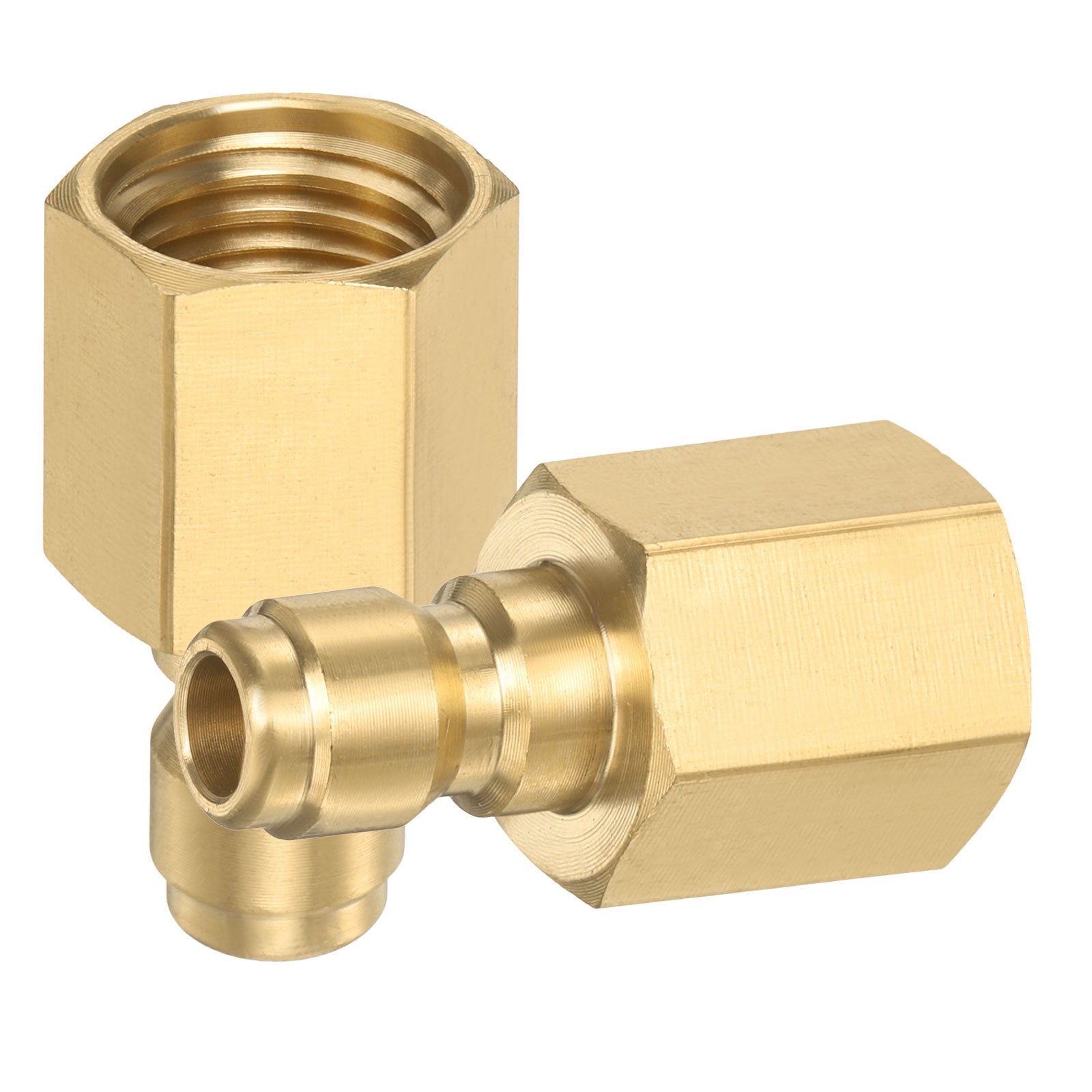2Pcs Pressure Washer Adapter, 1/4″ Male Quick Plug to M16 Male Brass