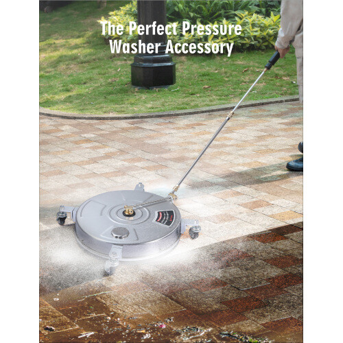 18” 4000PSI 2-in-1 Pressure Washer Surface Cleaner Extension Wand 1/4″Connector