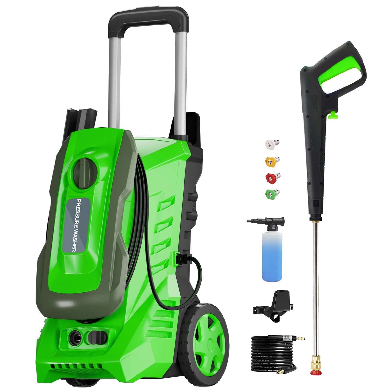Pressure Washer 4200PSI 2.5GPM, 4 Quick Nozzles, 500ML Foam Cannon, for Patio