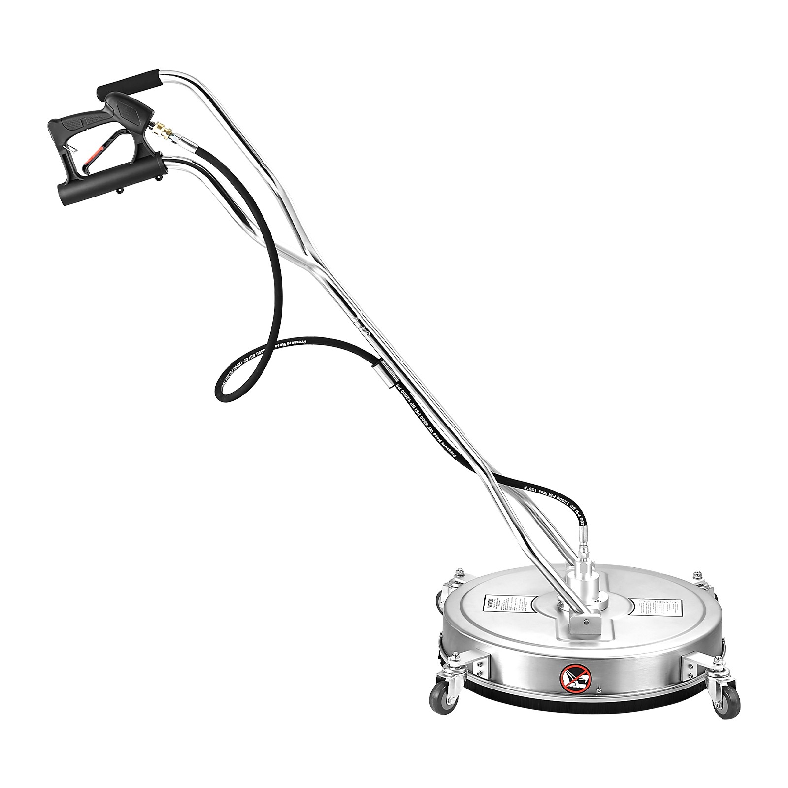 22″ Pressure Washer Surface Cleaner 4 Wheels Dual Handle 4500 Max PSI