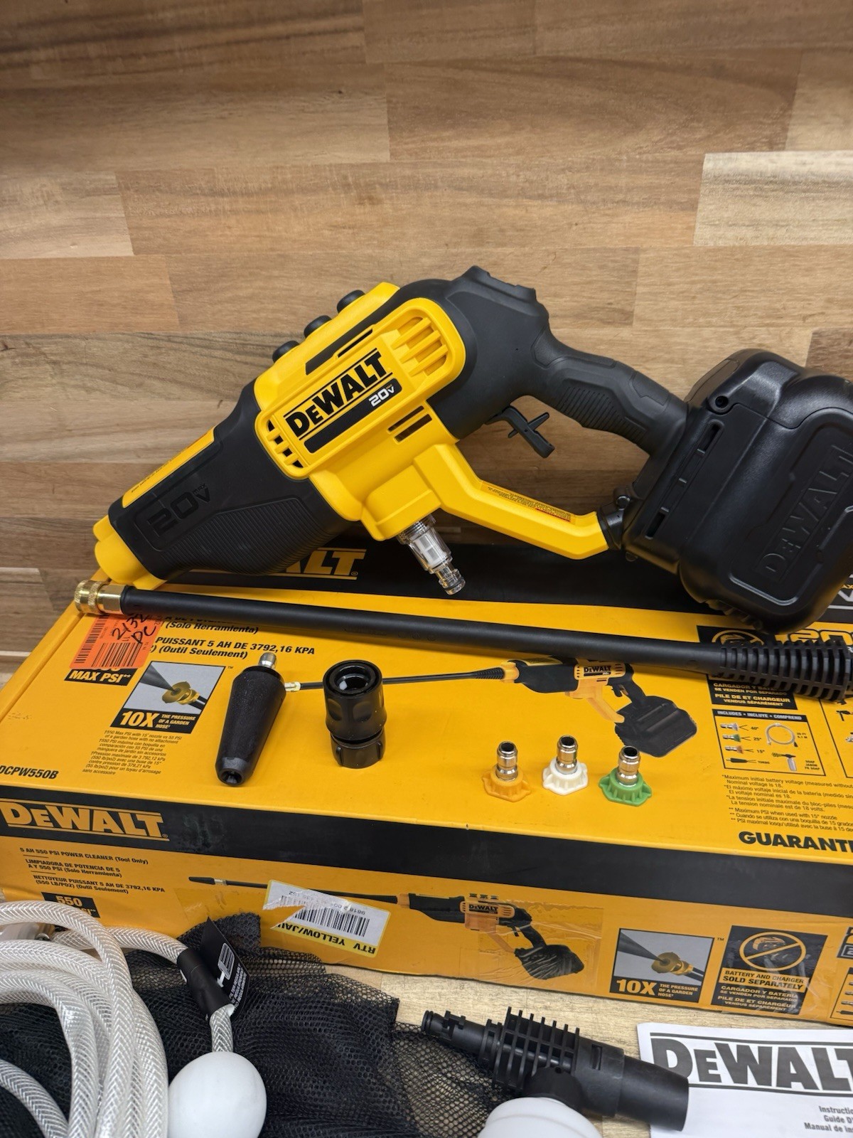 DEWALT 20V MAX 550 PSI Cold Water Pressure Washer (Tool only) (DCPW550B) P4-43