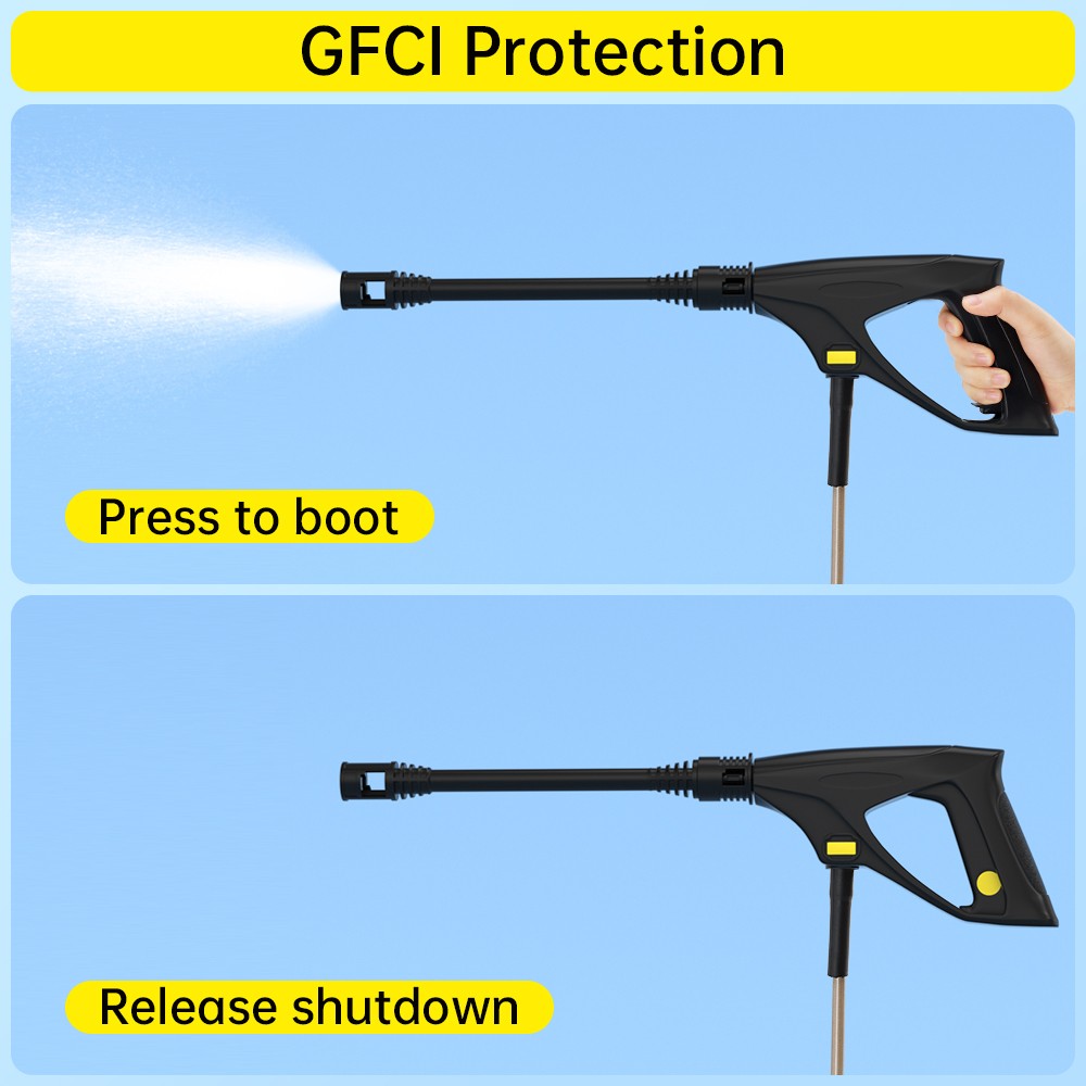 Portable 3000 PSI Electric High-Pressure Washer Yellow 2.6 GPM Power Washer