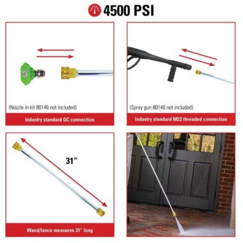 SIMPSON Spray Lance Power Washing Wand/Lance Extension 4500-PSI x 31.5 in. W