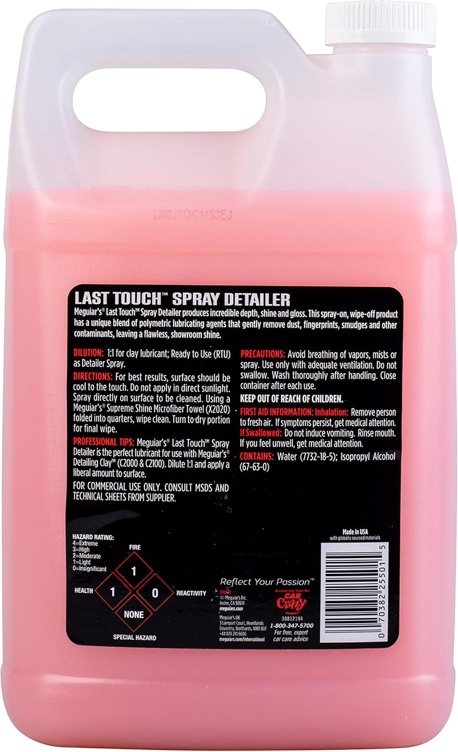Meguiar’S D15501 Last Touch Spray Detailer, Great for Use as Clay Lubricant
