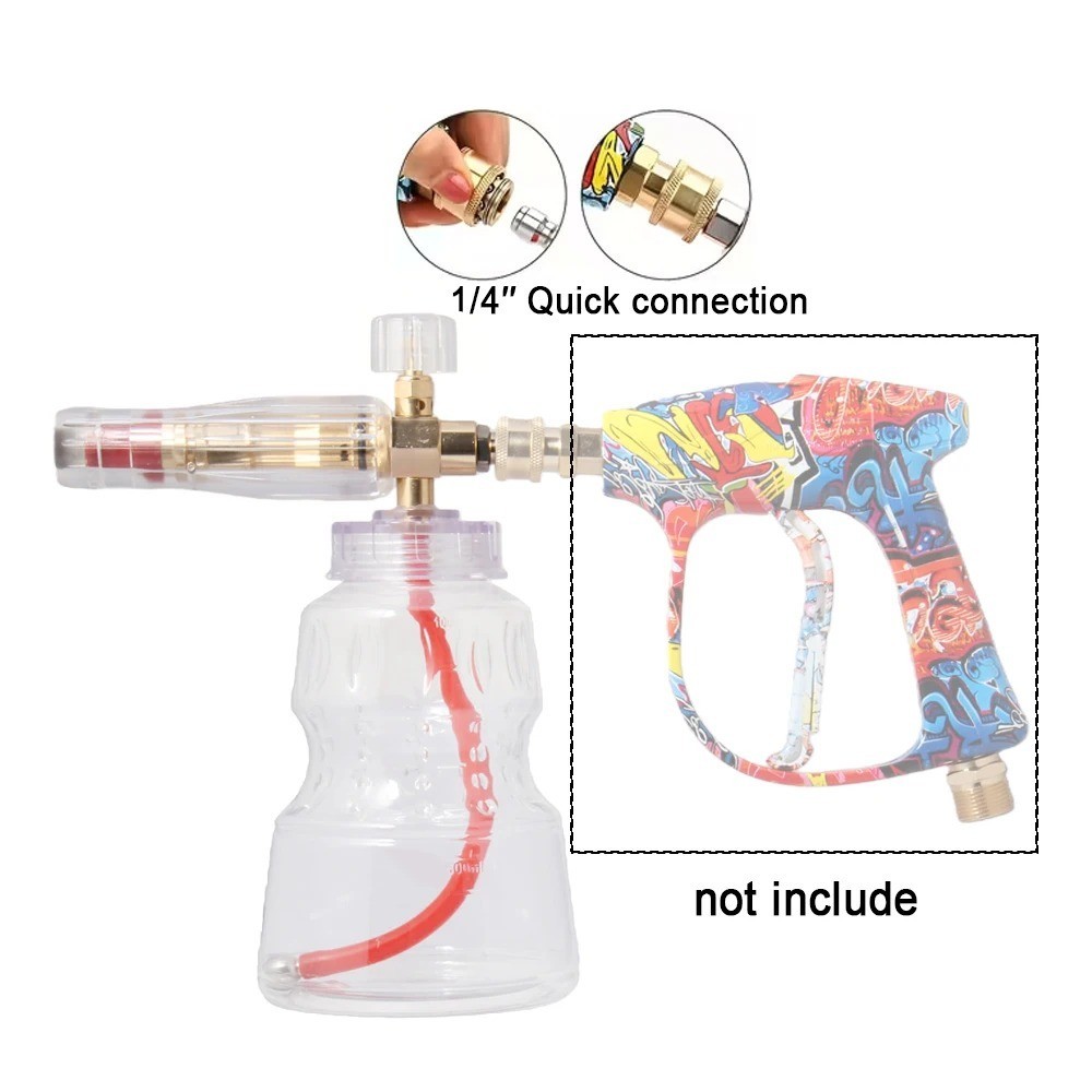 Aluminum Foam Cannon 1/4 Quick Connect Snow Foam Lance Car Washer
