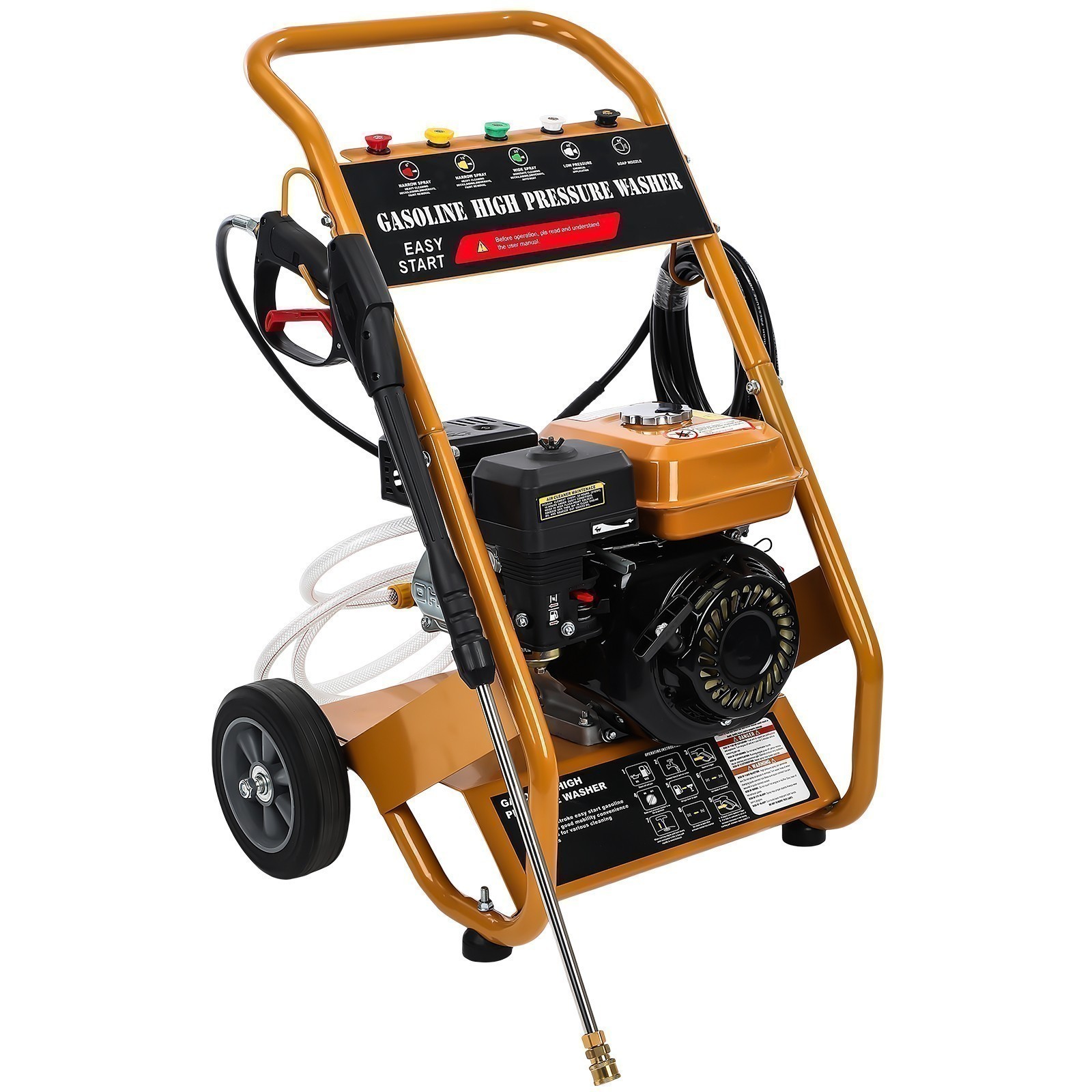 Gas Pressure Washer Gas Powered Washer 3950 PSI 2.6 GPM 212cc 5 Nozzle 26ft Hose