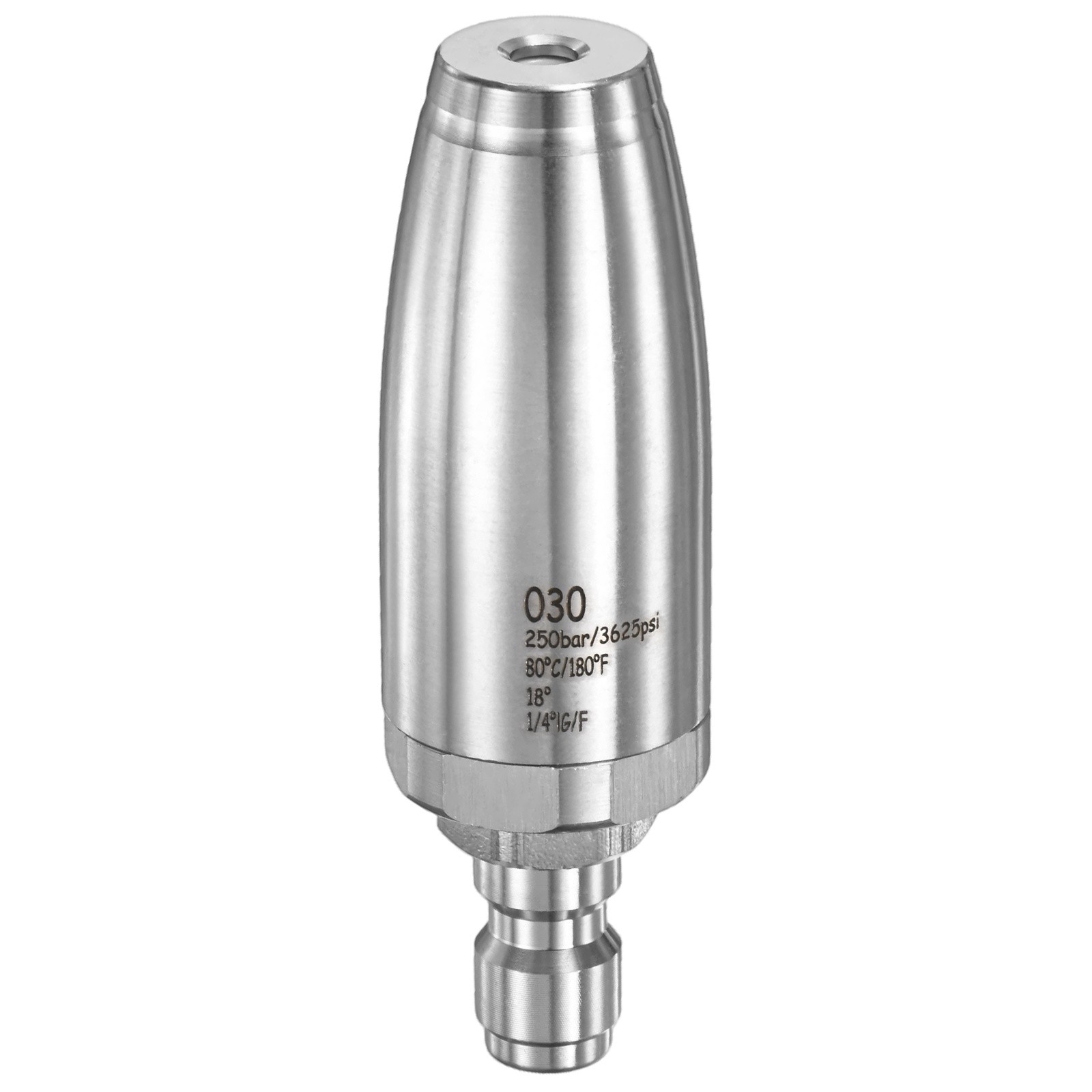 1-Pack Pressure Washer Turbo Nozzle Tips Set, 360° Rotating, 3 GPM [Silver]