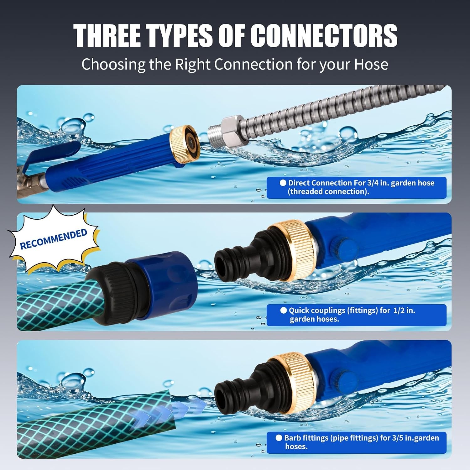 2-in-1 Hydro Jet Garden Hose Power Washer Wand High Pressure Water Nozzle