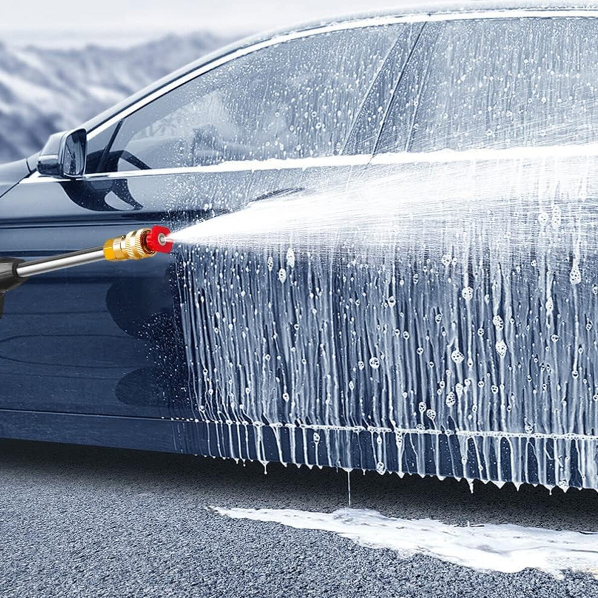 Cordless Electric High Pressure Water Spray Gun Portable Car Washer Cleaner Tool