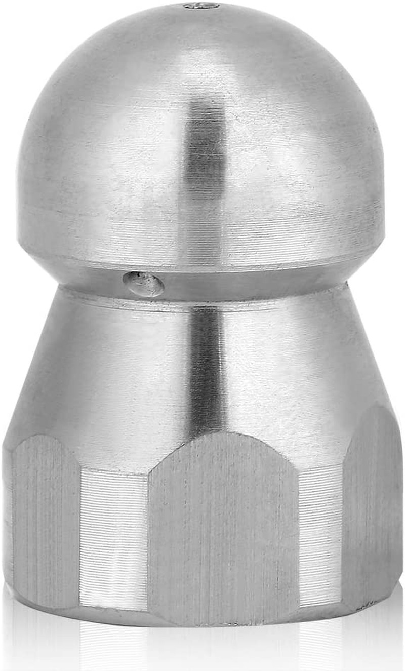 Sewer Jetter Nozzle Kit W/Hydro Jet, Random Flow & Button Sealing for Drain