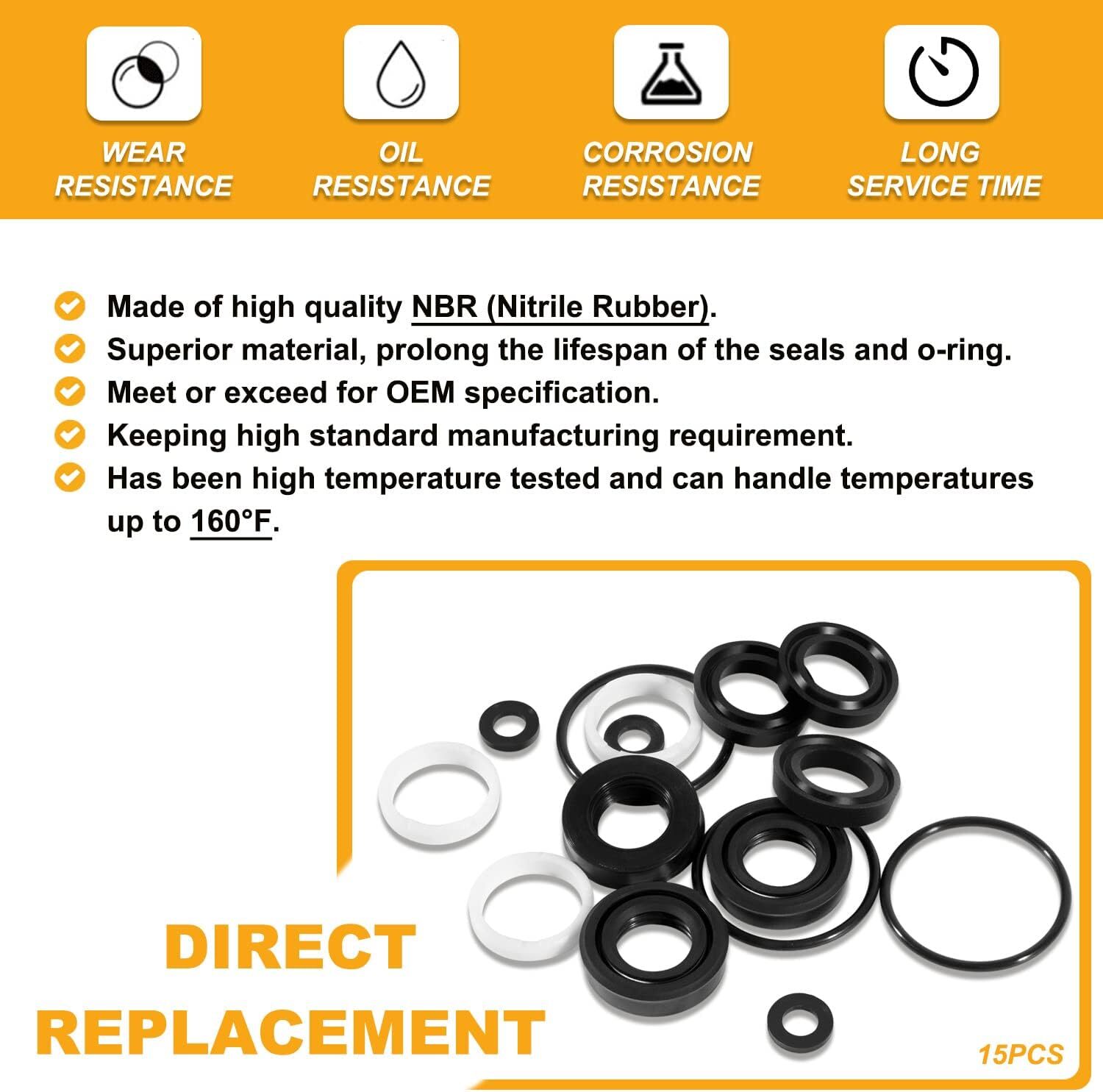 34262 Seal Kit for Cat Pump 66DX 6DX Pressure Washer Pump for 6DX35G1I, 6DX40G1I