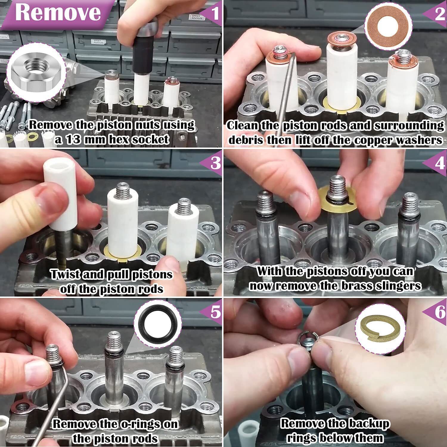 AR2546 18mm Piston Kit Ceramic Plunger Repair Kit for Annovi Reverberi RK RKA
