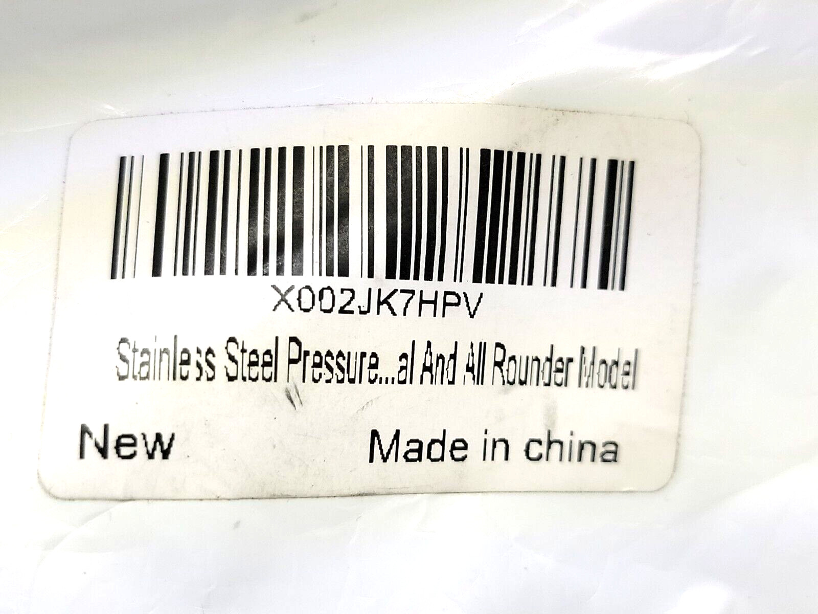 Stainless steel pressure Kit and all rounder model