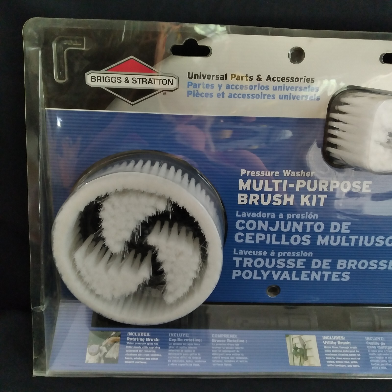 High Pressure Rotating Brush Kit Multi Purpose Universal Washer Briggs Stratton