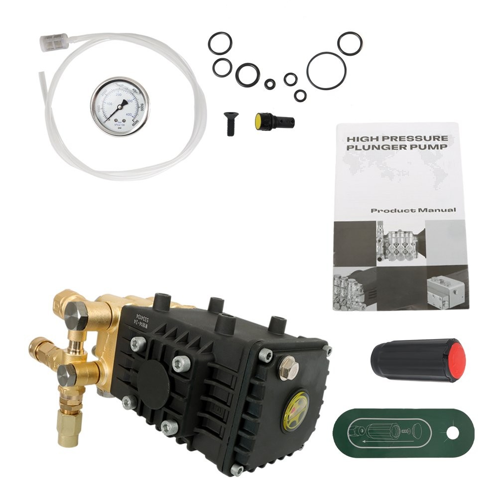 Pressure Power Washer Pump 24 MM Solid Shaft Belt Drive 3600 PSI 4.9 GPM