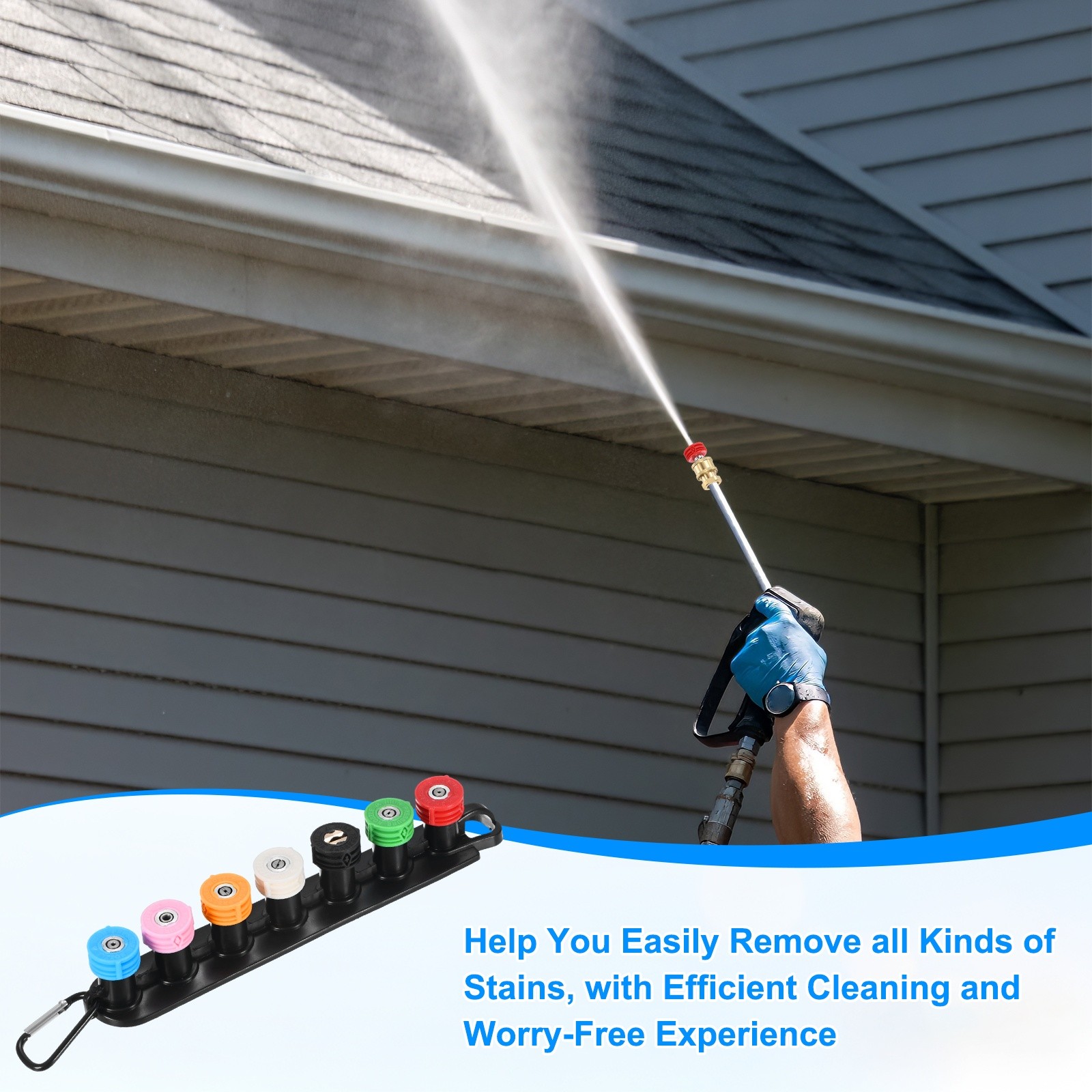 7-Pack Orifice 4.0 Pressure Washer Nozzle Tips with Holder [Multicolor]