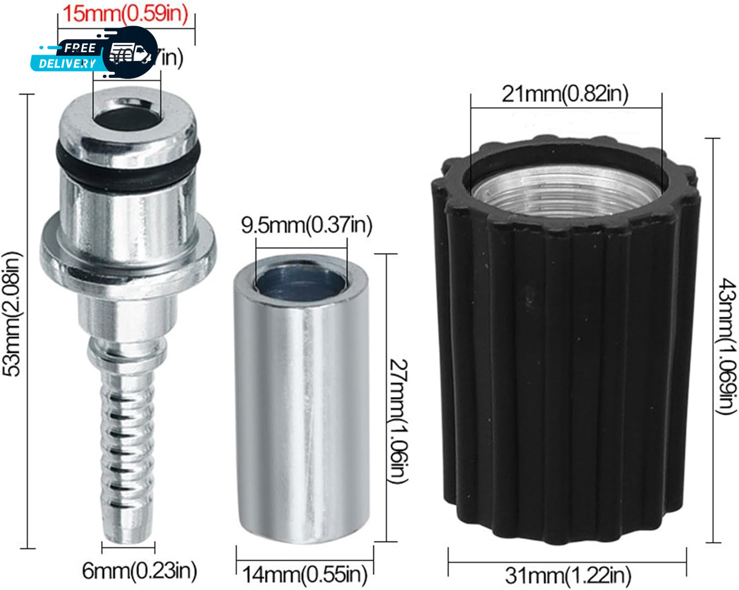 High Pressure Washer Hose Repair Kit Hose Washers Insert Fittings Car