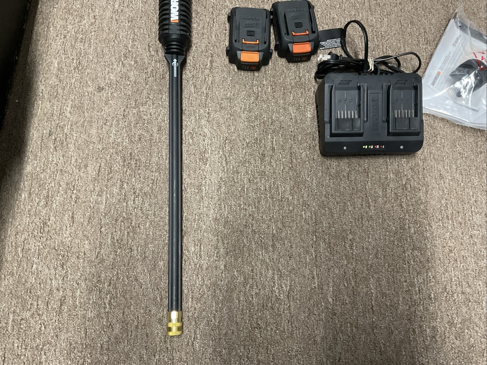 WORX HydroShot WG644 40V Cordless Power Cleaner, Adjustable Nozzle, 450 PSI