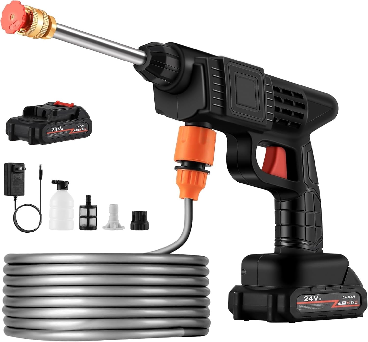 Portable Cordless Electric High Pressure Water Spray Gun Car Washer Cleaner Tool