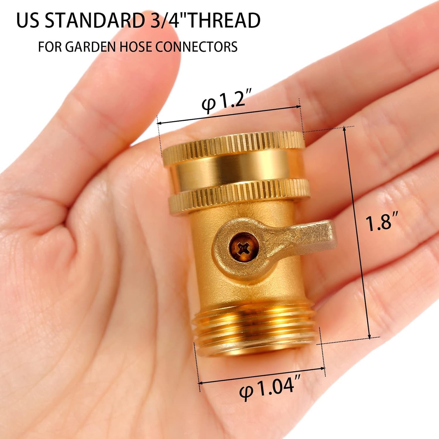 Versatile Brass Garden Hose Jet Nozzle with Shut Off Valve – High Pressure Duo