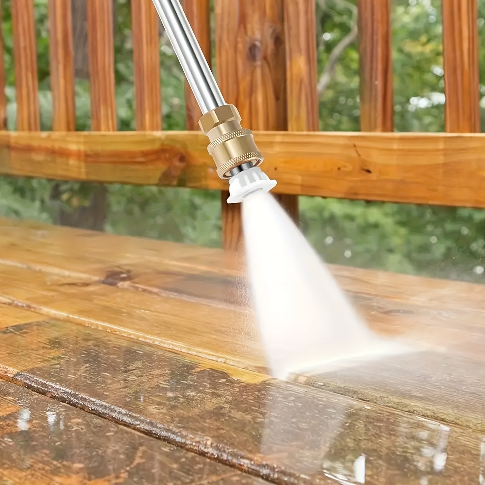 High Pressure Washer Gun – Dual Nozzles, Garden Hose Compatible for Car & Patio