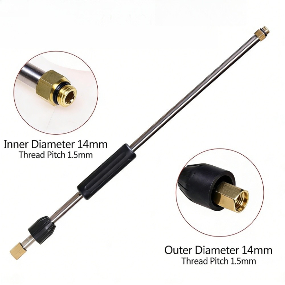For Pressure Washer Extension Rod Stainless Steel Copper PVC Construction
