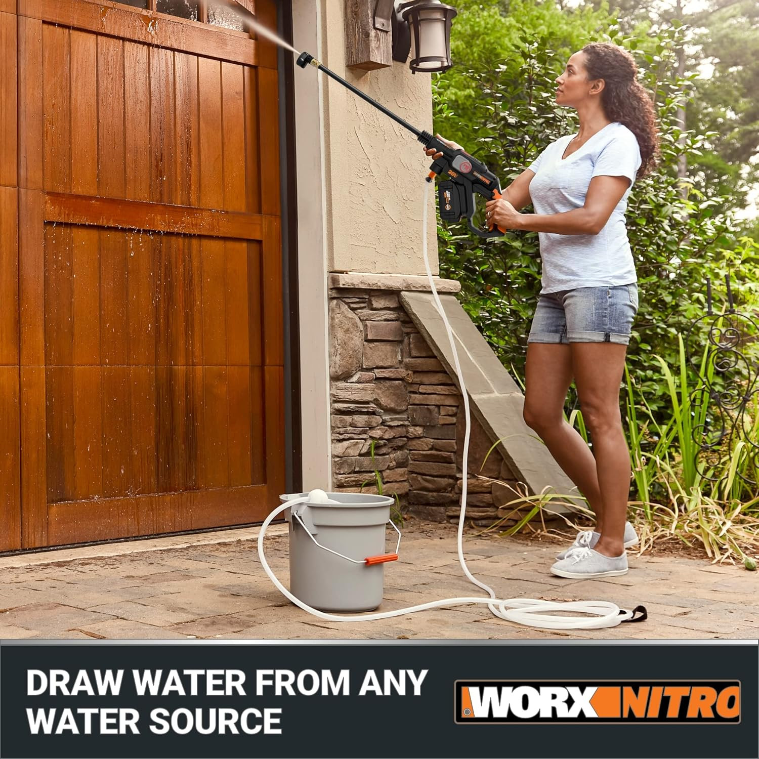 Worx Nitro Hydroshot 20V 710PSI Light-Duty Electric Pressure Washer with Brushle