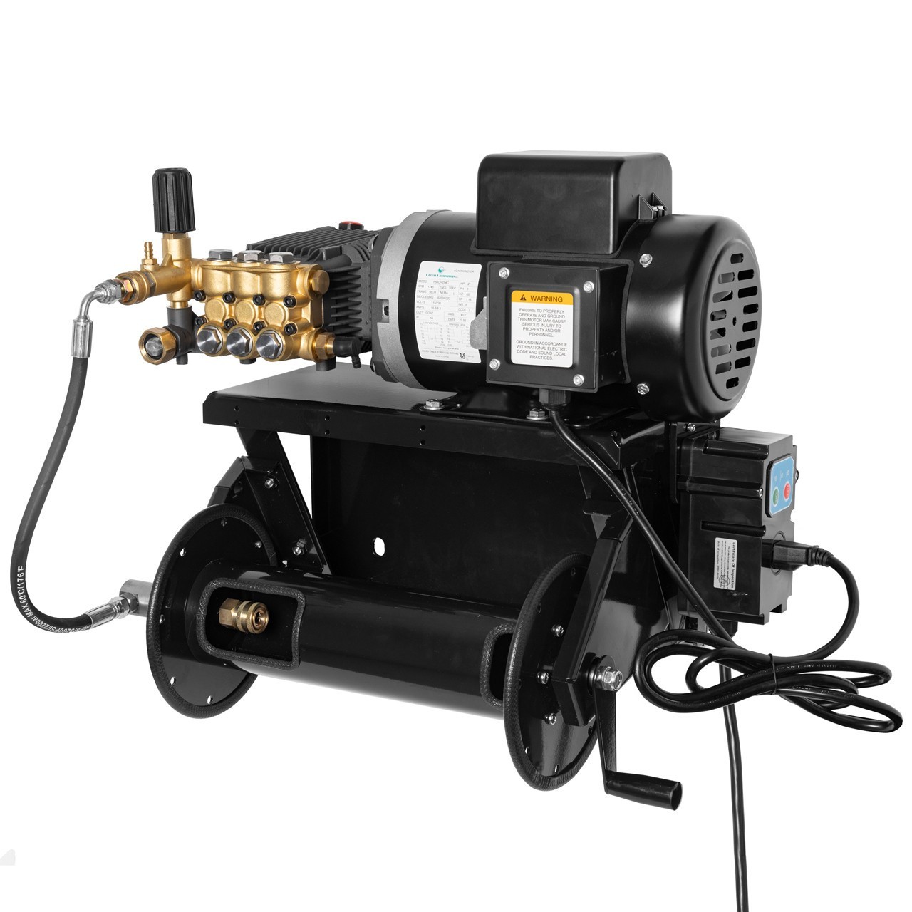 Canpump 1500 PSI 2.2 GPM Electric Pressure Washer w/ Hose Reel & TSS, 2 HP 120 V