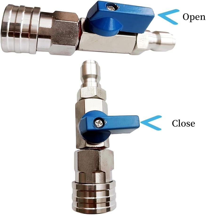 High Pressure Washer Ball Valve Kit – Stainless Steel Ball Valve，3/8″ Quick C…