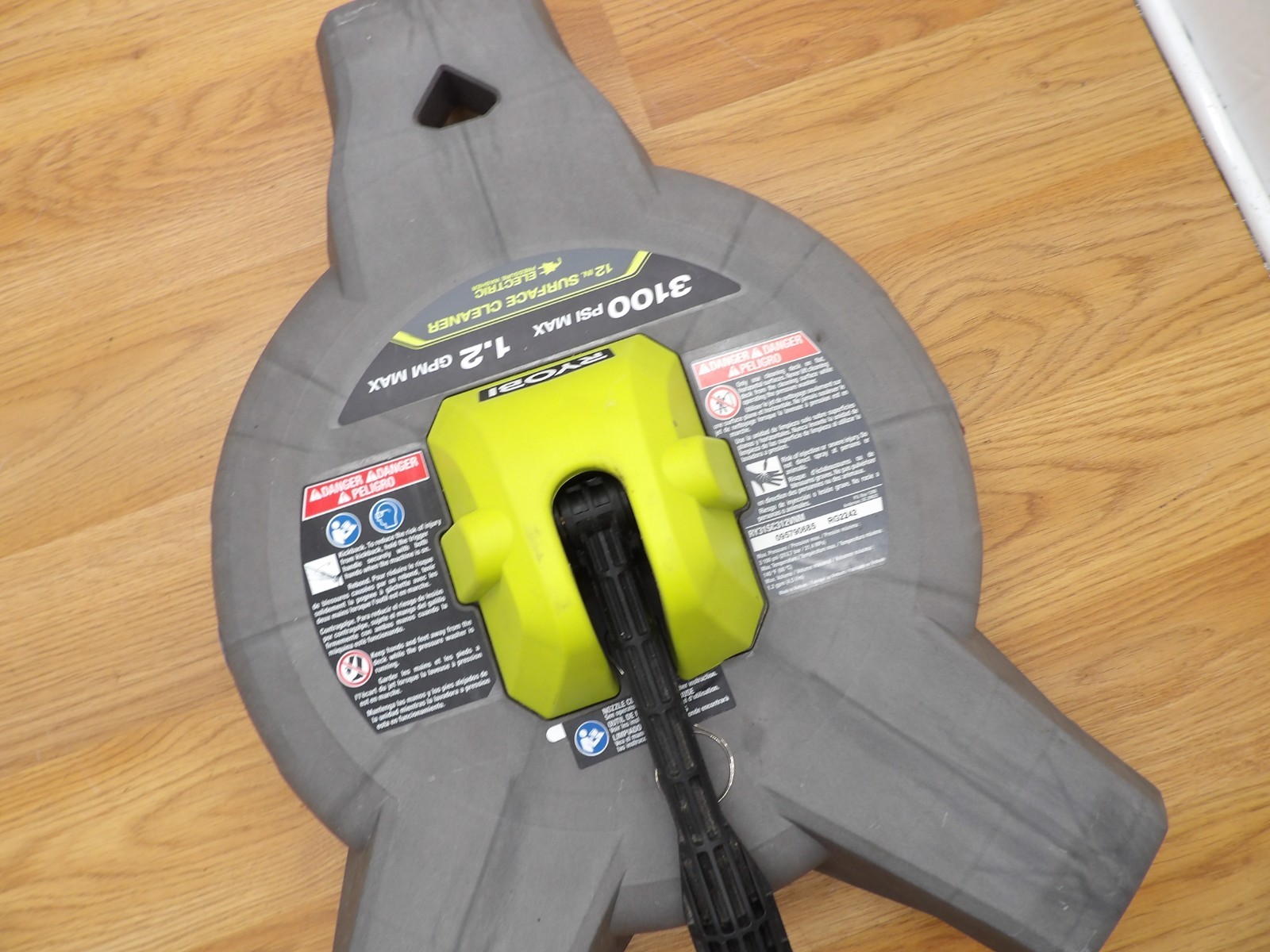 RYOBI 12 in. 3100 PSI Electric Pressure Washer Surface Cleaner w/ Caster Wheels