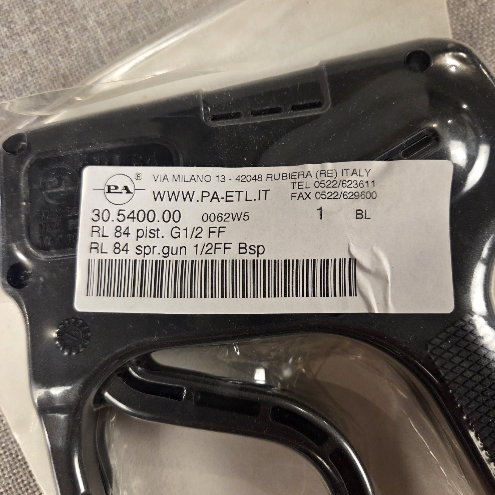 PA RL84 High Pressure Washer Spray Gun 7,250 PSI 21 GPM G1/2 BSP 30.5400.00