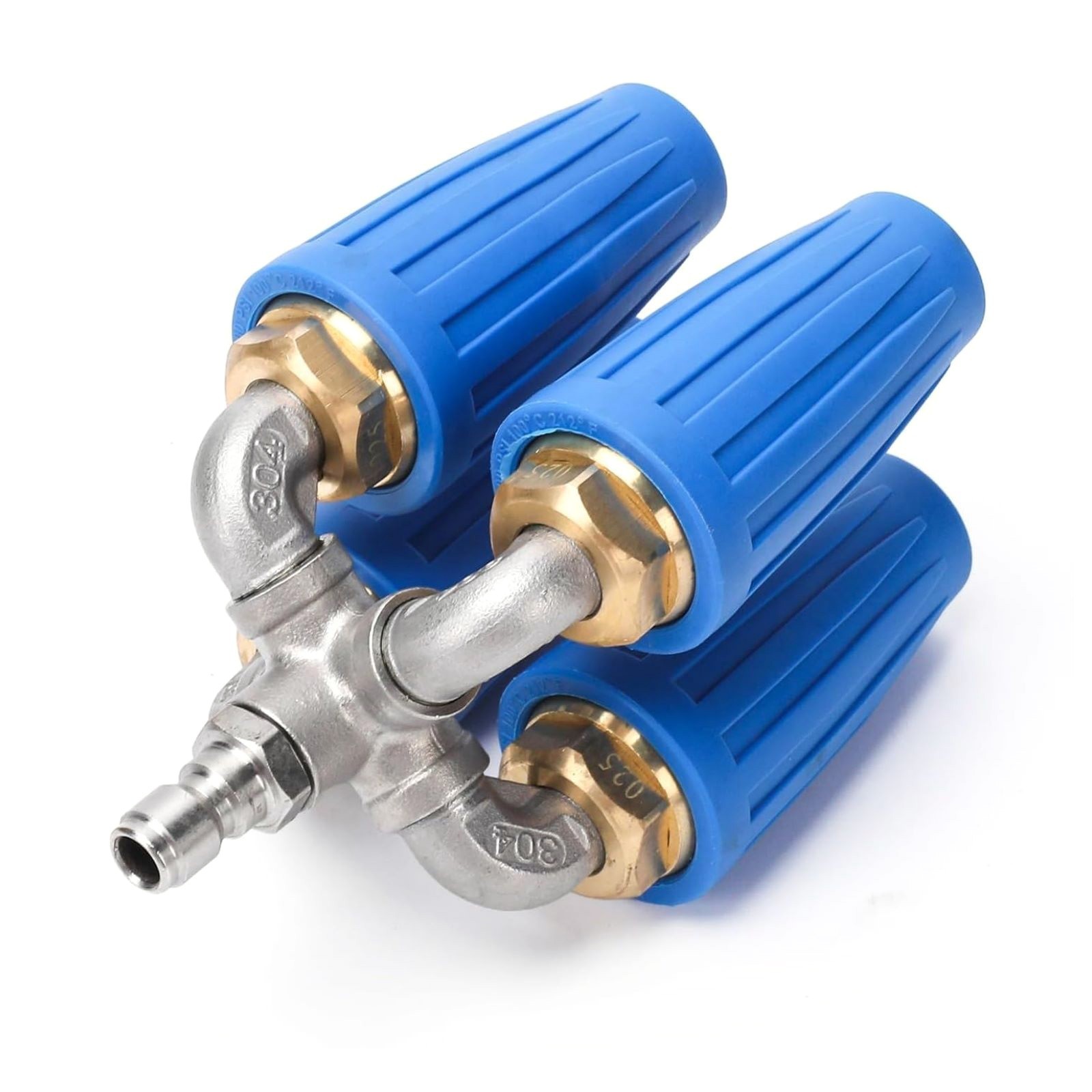 360° Rotating Pressure Washer Four Turbo Nozzle 1/4″ Quick Connector 2.5 Orifice