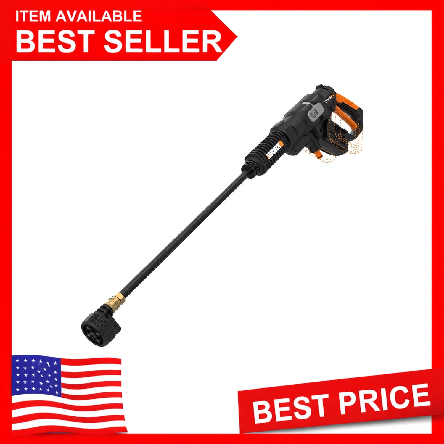 WG644 WORX 40V Power Share Hydroshot Portable Power Cleaner