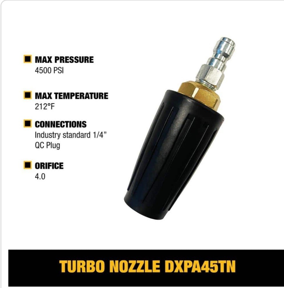 ●●Dewalt DXPA45TN 4500 PSI Pressure Washer Turbo Spray Nozzle●●